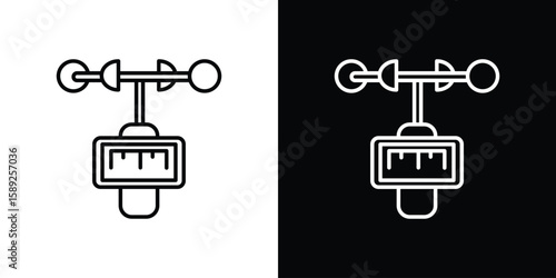 Anemometer icon website stock illustration. stroke symbols