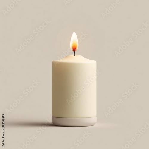 Wallpaper Mural Floating Candle Minimalist Vector Icon Torontodigital.ca
