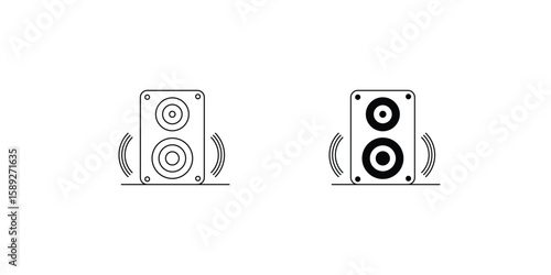 speaker set icon with white background vector stock illustration