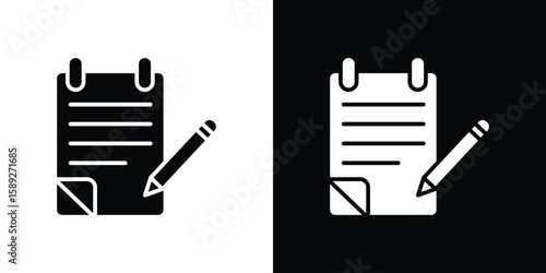 Wills and trusts icon. Black and white silhouette. Icon vector