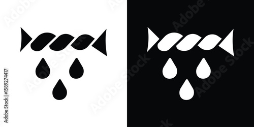 Squeeze icon. Black and white silhouette. Icon vector