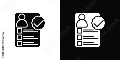 Requirements icon. Black and white silhouette. Icon vector