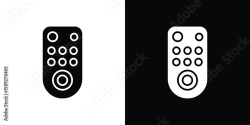 Remote control icon. Black and white silhouette. Icon vector