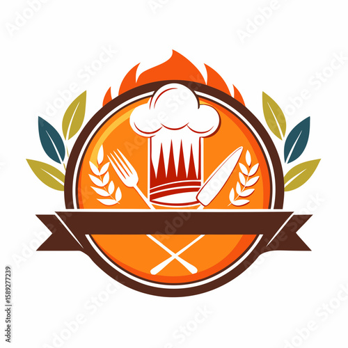 Set of Restaurant menu and bar labels with unique shapes and text designs as well as utensils and drinkware