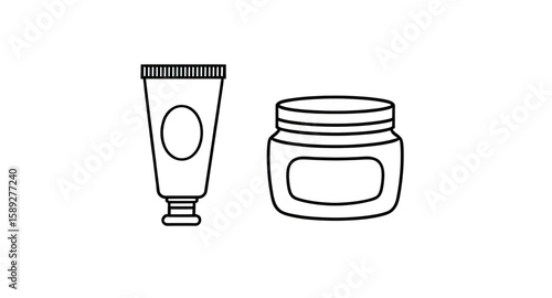 lotion icon, skin cream icon, cosmetic tube icon, beauty jar icon, cream pot icon, hydrating cream icon, anti aging cream icon, cosmetic skincare icon, beauty moisturizer icon, cosmetic bottle icon, s
