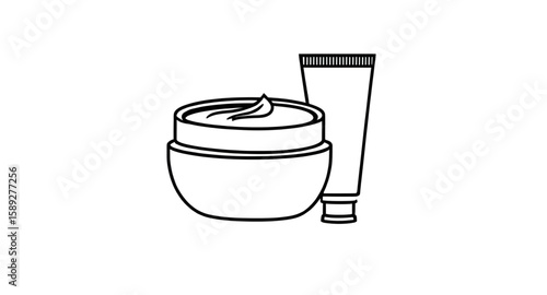 beauty product icon, spa cream icon, cosmetic packaging icon, face lotion icon, skin cream icon, cosmetic tube icon, beauty jar icon, cream pot icon, hydrating cream icon, anti aging cream icon, cosme