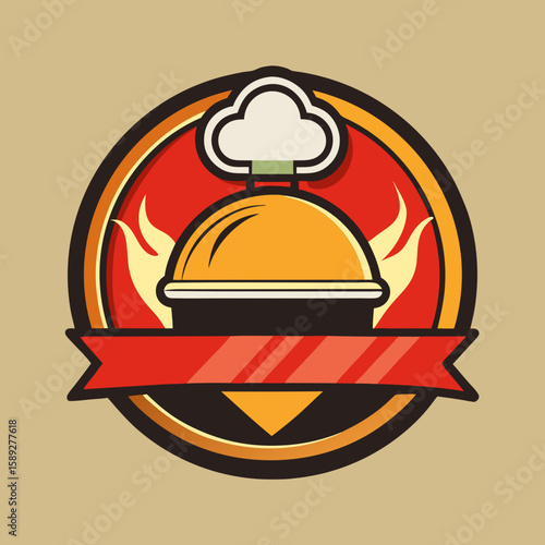 Set of Restaurant menu and bar labels with unique shapes and text designs as well as utensils and drinkware