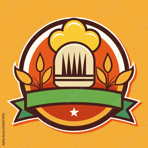 Set of Restaurant menu and bar labels with unique shapes and text designs as well as utensils and drinkware
