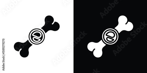 Multiple myeloma icon. Black and white silhouette. Icon vector