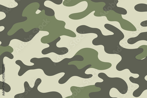 Woodland camouflage pattern military green