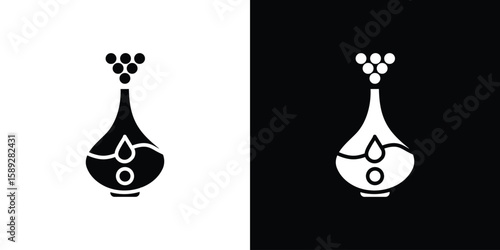 Humidifier icon. Black and white silhouette. Icon vector