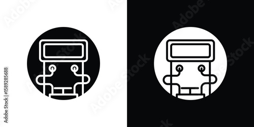 Dialysis icon. Black and white silhouette. Icon vector