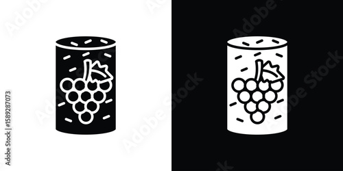Cork wine icon. Black and white silhouette. Icon vector