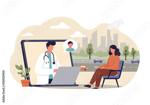 Virtual doctor consultation telehealth and remote healthcare