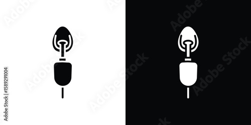 Anesthesia icon. Black and white silhouette. Icon vector