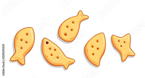 fish shaped, cat biscuits, illustration, pet treats, cartoon style, cute, snack, animal treats, kitty food, fish cookie, crunchy treats, vector, drawing, doodle, playful, pet snack, feline treat, fish