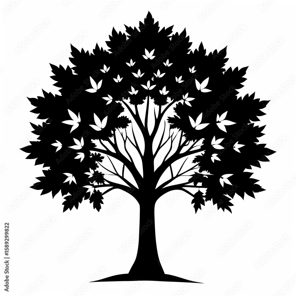 Obraz premium vector tree silhouette