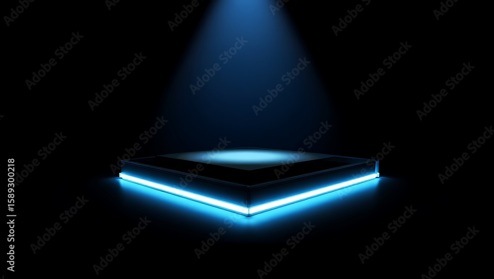 Abstract blue light energy in motion, a glowing design for a dark space backdrop Abstract blue light energy in motion, a glowing design for a dark space backdrop