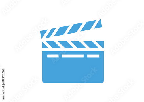 Movie clapperboard vector, Movie clapperboard icon illustration