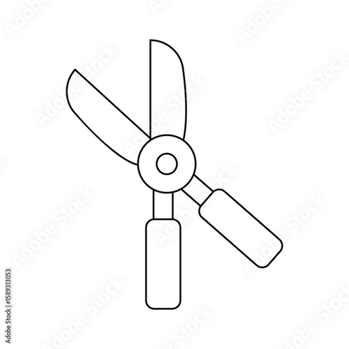 pruners line icon illustration vector graphic