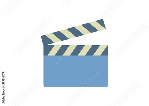 Movie clapperboard vector, Movie clapperboard icon illustration