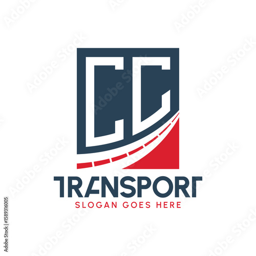 Letter CC Transport Logo Design. Modern CC Road Logo for Delivery, Transport Company and Fleet Business