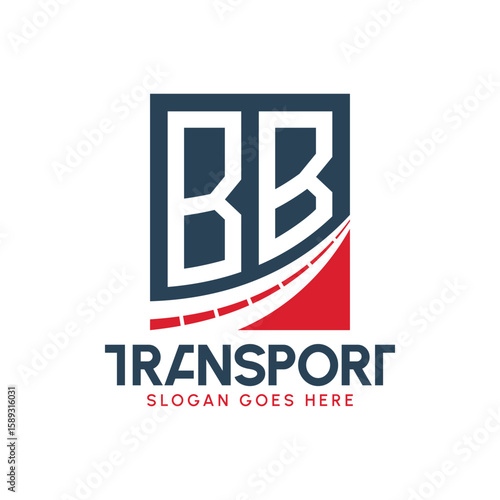 Letter BB Transport Logo Design. Modern BB Road Logo for Delivery, Transport Company and Fleet Business