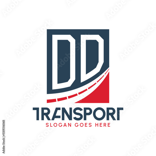 Letter DD Transport Logo Design. Modern DD Road Logo for Delivery, Transport Company and Fleet Business