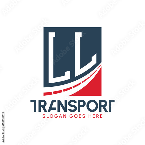 Letter LL Transport Logo Design. Modern LL Road Logo for Delivery, Transport Company and Fleet Business