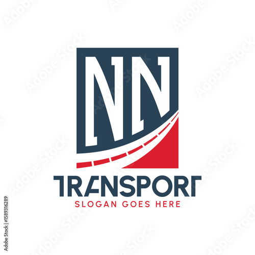 Letter NN Transport Logo Design. Modern NN Road Logo for Delivery, Transport Company and Fleet Business