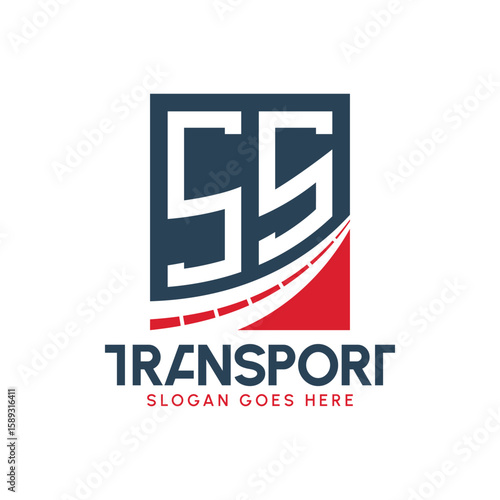 Letter SS Transport Logo Design. Modern SS Road Logo for Delivery, Transport Company and Fleet Business