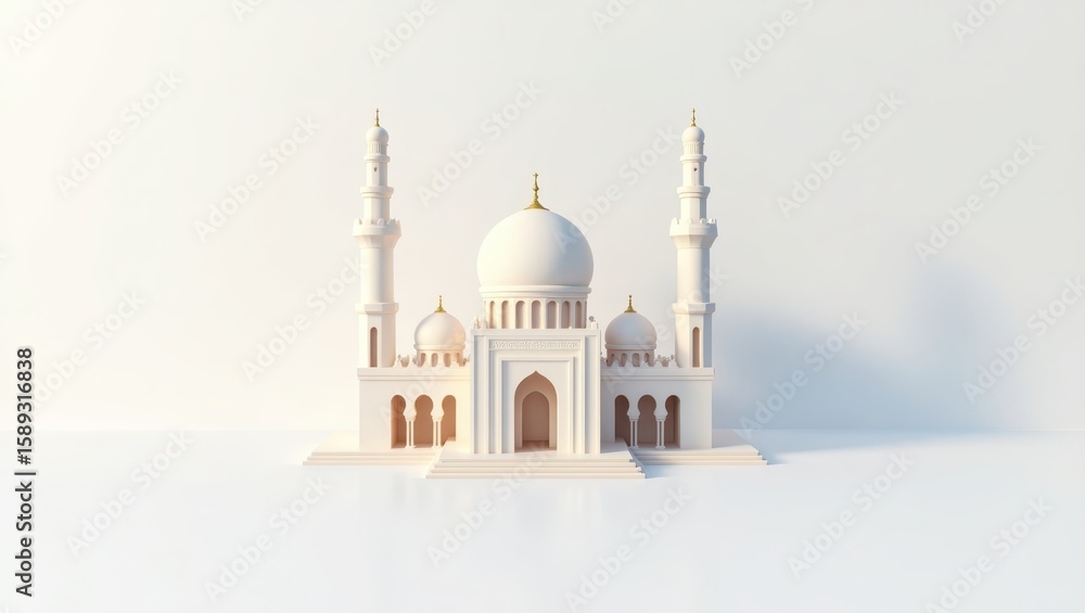 Fototapeta premium A three-dimensional model of a mosque.