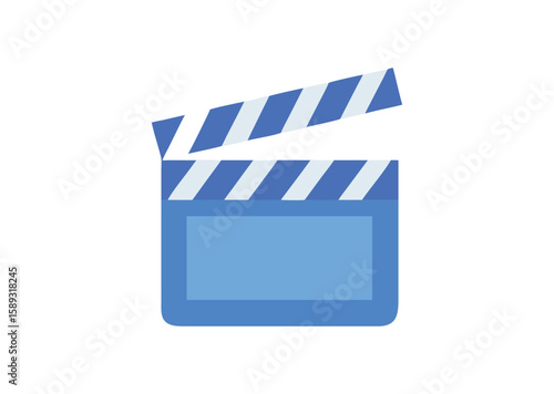 Movie clapperboard vector, Movie clapperboard icon illustration