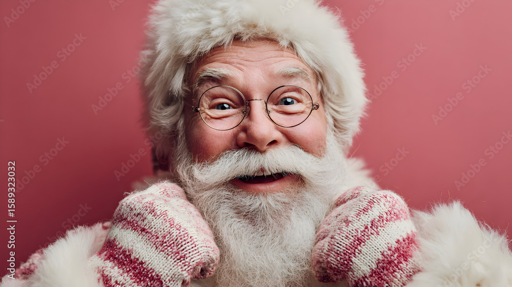Obraz premium portrait of a man wearing a santa hat