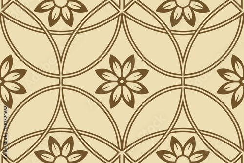 Geometric floral pattern seamless repeating