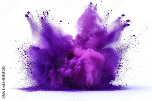 Colorful Purple Powder Explosion in a Vibrant Display of Creativity.