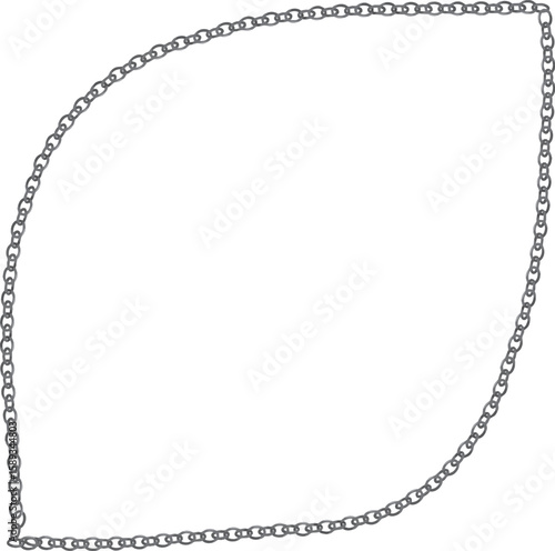 シルバーチェーンの手描きリーフ型イラスト
　Adobe Illustrator Artwork