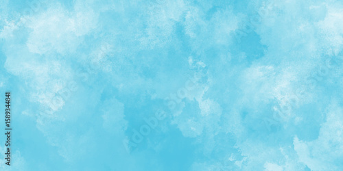 Abstract sky blue watercolor vector art background. Decorative sky blue textured. Aquarelle paint paper textured stain canvas element for text design.	
