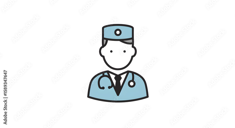 Doctor Icon Medical Professional Avatar Healthcare Worker Illustration Doctor Icon Medical Professional Avatar Healthcare Worker Illustration