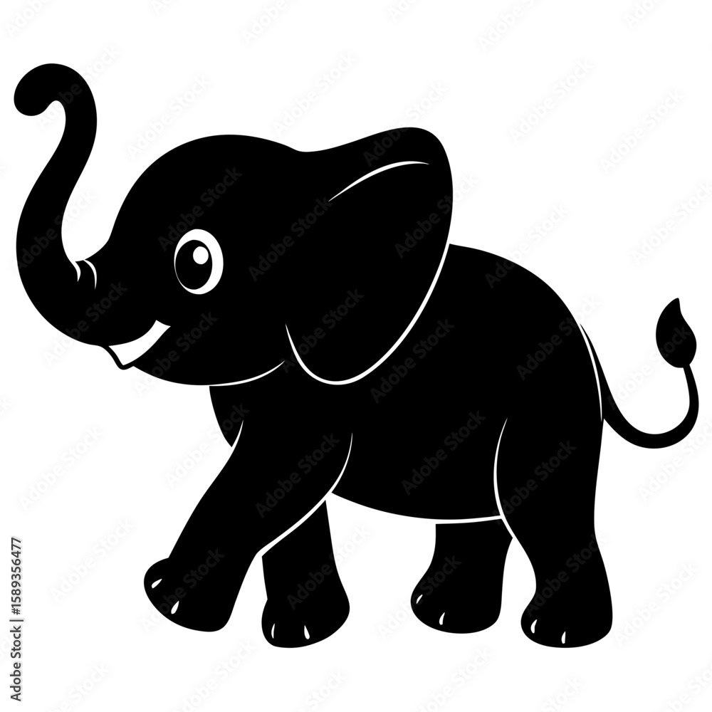 Obraz premium elephant cartoon illustration