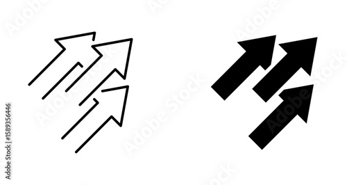 Arrows up icon stock illustration