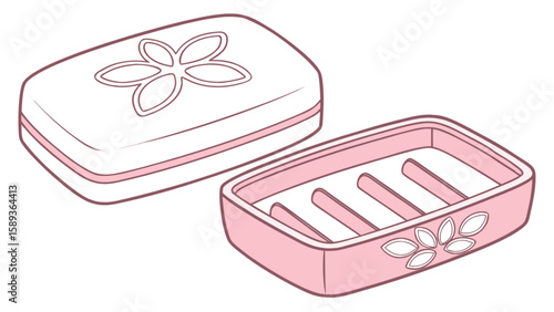 Pink soap dish with flower design for bathroom decor and organization a stylish home accessory for soap storage