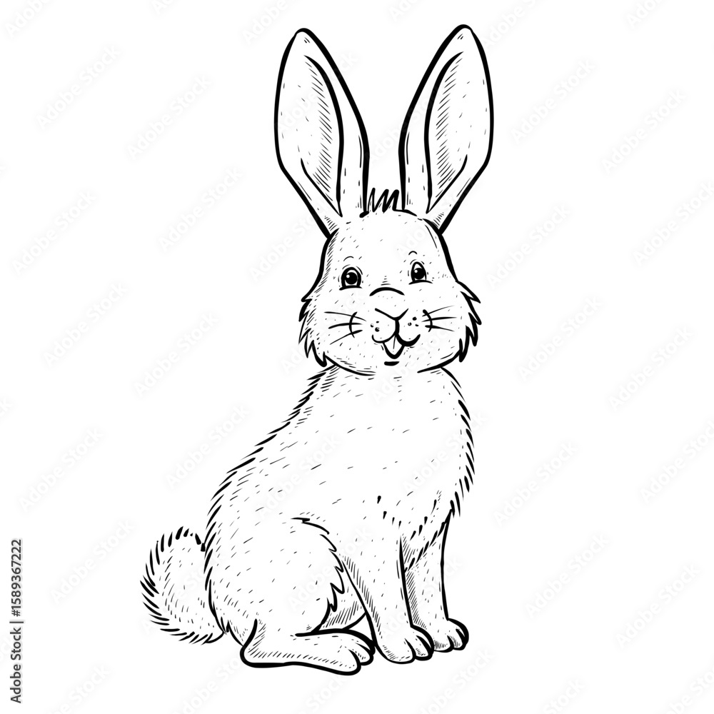 Fototapeta premium vector illustration of a rabbit
