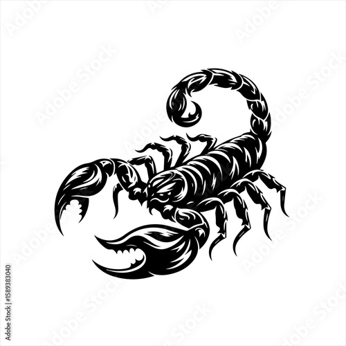 A scorpion isolated on white background