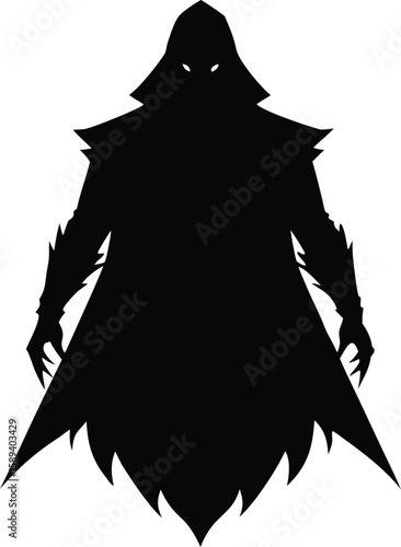 Mysterious Rogue Silhouette Vector Illustration for Clipart