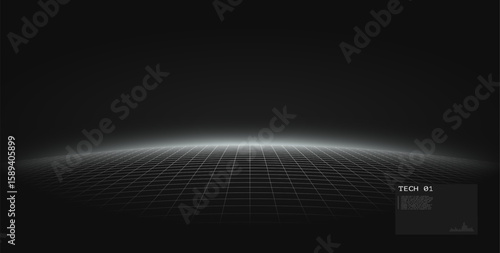 High-tech innovation and data systems. Cyber space. Futuristic for product presentation.