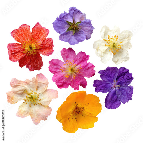 Wallpaper Mural Circular arrangement of colorful dried flowers Torontodigital.ca