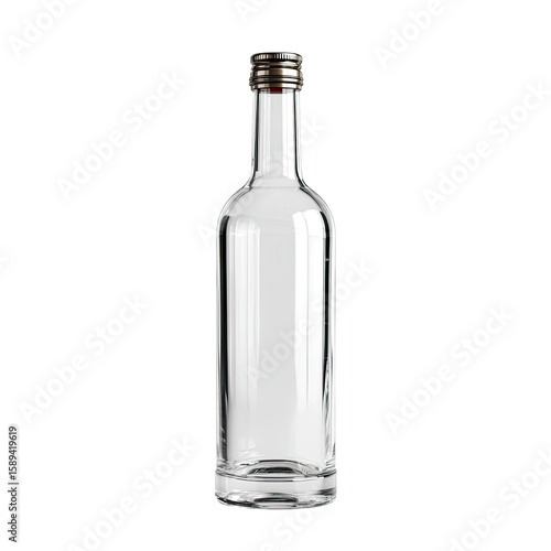 Clear glass bottle with metal cap (2)
