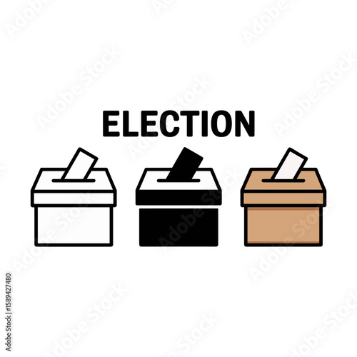 Voting for Change: Illustrative depiction of the democratic process, featuring a set of election ballot boxes, symbolizing the right to vote and the significance of civic duty.