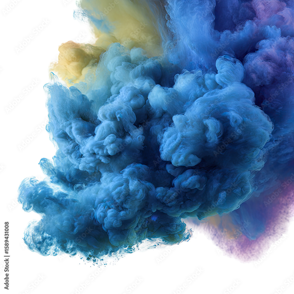 Fototapeta premium Abstract cloud of vibrant smoke